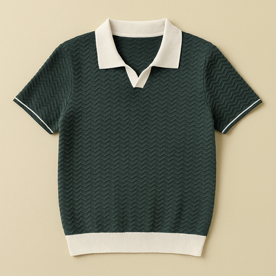 LUCA | Polo shirt en tissu riccio de