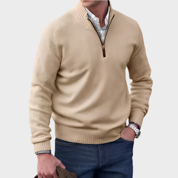 MALIK | Pull élégant avec fermeture éclair